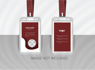 Abstract Geometric Blue Id Card Design, Professional Identity Card Template Vector for Employee and Others