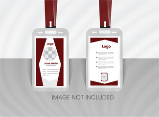 Abstract Geometric Blue Id Card Design, Professional Identity Card Template Vector for Employee and Others