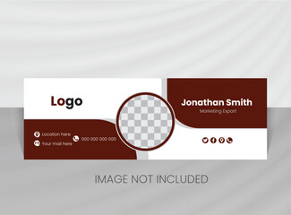 Modern and minimalist email signature or email footer template