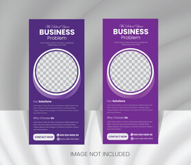 Creative business agency roll up banner design or roll up banner template