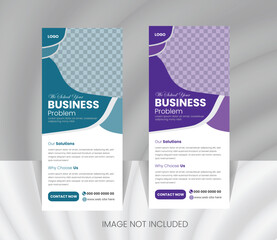 Creative business agency roll up banner design or roll up banner template