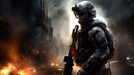 Military Gaming Art Background Wallpaper