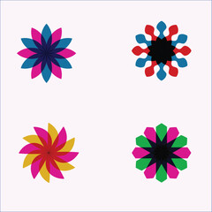 Obraz premium Abstract colorful logo vector shape 