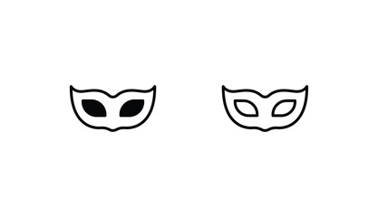 Eye Mask icon design with white background stock illustration