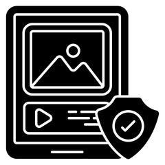 Modern design icon of secure web gallery 
