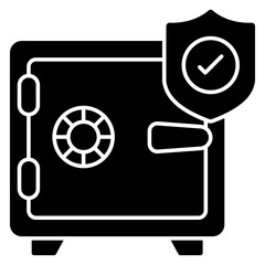 An editable design icon of secure bank locker