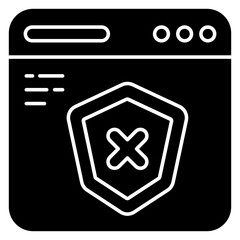 Perfect design icon of no security 