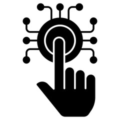 Trendy vector design of finger tap