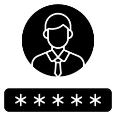 A unique design icon of profile login