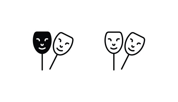 Face Mask icon design with white background stock illustration