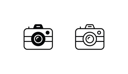 Camera icon design with white background stock illustration