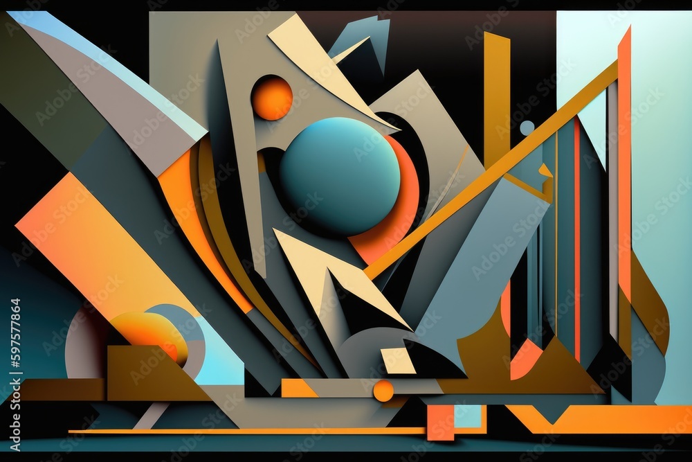 Poster abstract colorful background with geometric elements