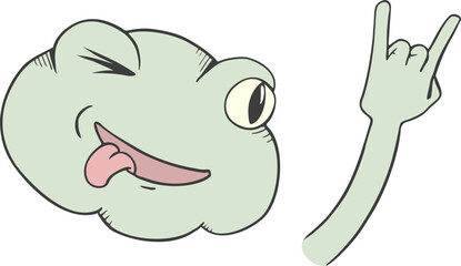 Funny frog draw