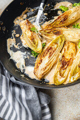 chicory stewed vegetable dish healthy meal food snack on the table copy space food background rustic top view keto or paleo diet veggie vegan or vegetarian food