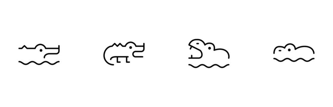 reptile icon. flat vector and illustration, graphic, editable stroke. Suitable for website design, logo, app, template, and ui ux.