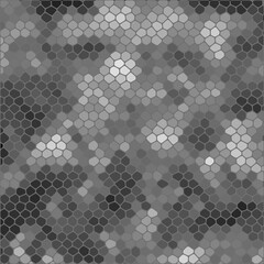Gray background in polygonal style. Mosaic. Pebbles. Vector background.
