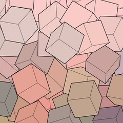 Abstract color cubes element background. Overlapping geometry design. Modern simple hexagonal graphic concept. Vector illustration. eps 10