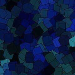 Abstract vector background. Geometric figures. Blue cubes.