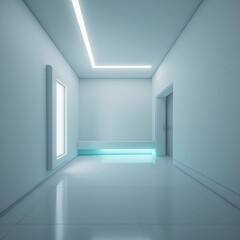 Fototapeta premium Abstract Background for Product Presentation with light Blue Light. 