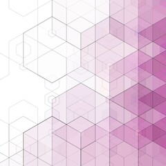 Abstract polygonal background. Vector geometric template for the presentation of promotional materials. Website background layout design. Pink hexagon. eps 10