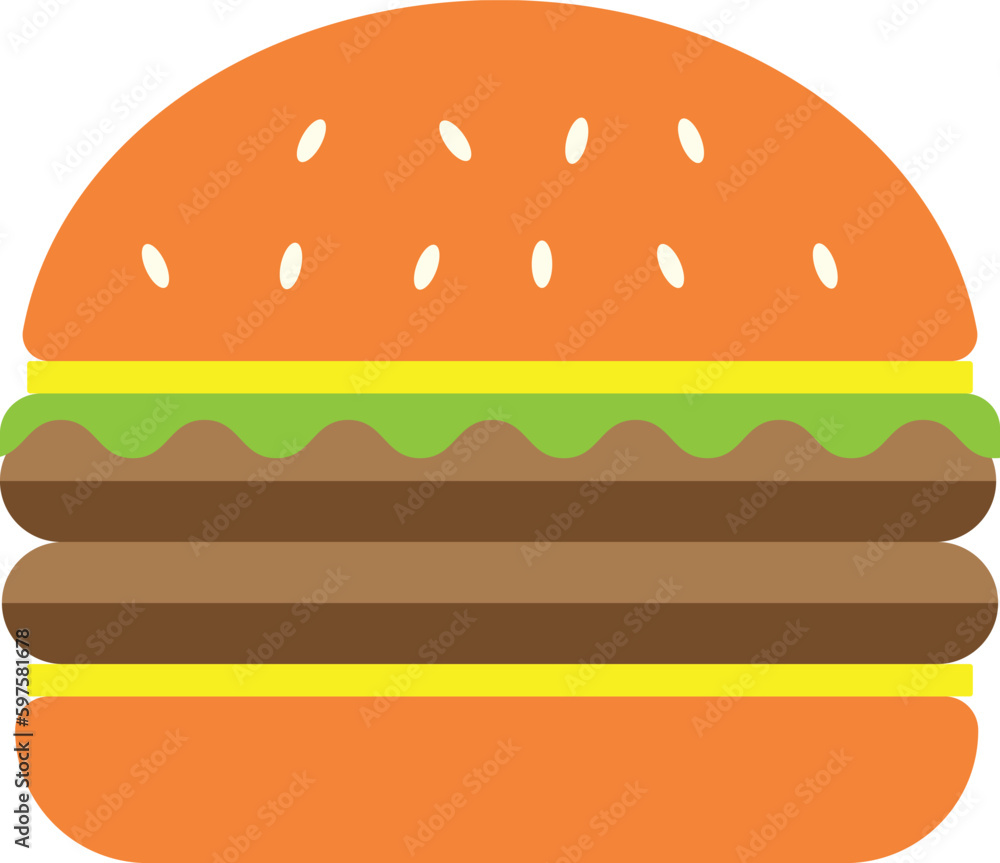 Wall mural hamburger icon illustration