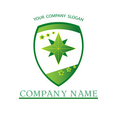 Abstract logo with text on an isolated background