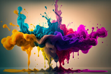 splash colorful background AI