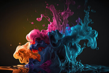 splash colorful background AI