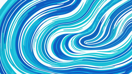 Fototapeta premium Abstract Wave Symphony: Vector Illustration of Ocean Waves