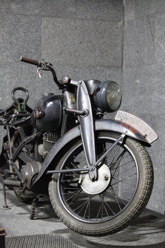 St. Petersburg  Russia July 26, 2015  classic old German retro 1930s motorcycle DKW, 1930s
