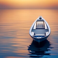 boat at sunset