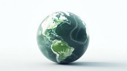 Earth is isolated on white background. World map. Generative ai