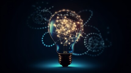 Innovation and idea symbol with light bulb shape. Generative ai