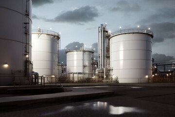 tank refinery pipe industrial energy fuel factory gas industry oil. Generative AI.