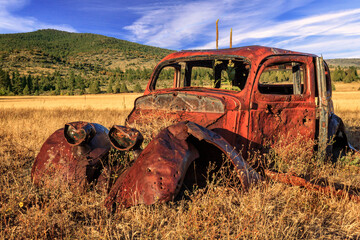 Old Car At Susanville Ranch - 597587296