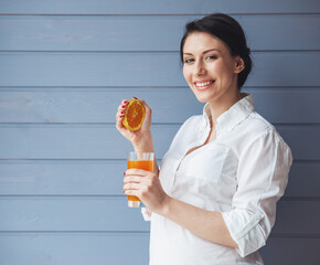 Beautiful pregnant woman