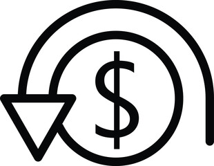 cashback icon, return money, cash back rebate icon