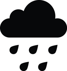 Fototapeta na wymiar cloud rain icon weather forecast storm sign