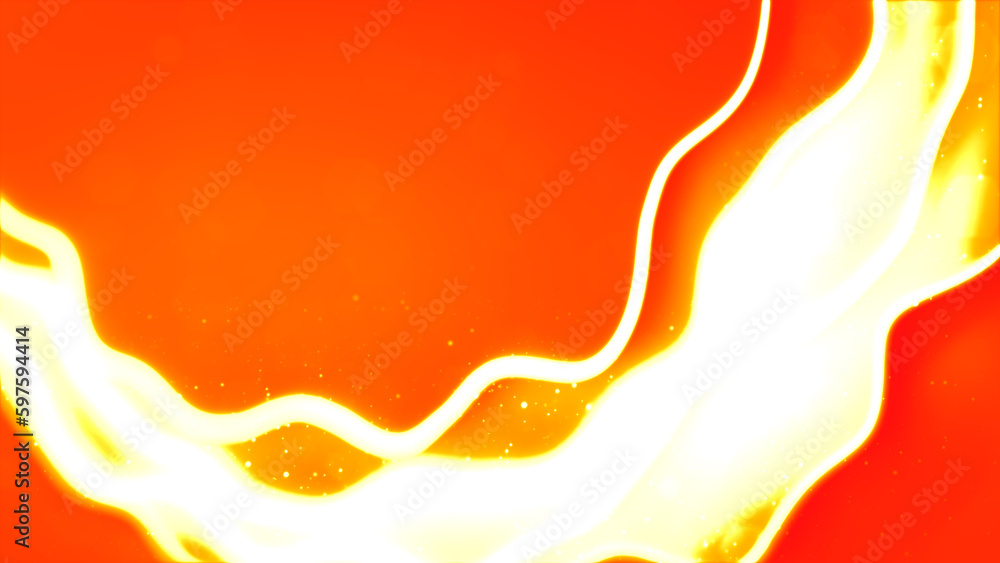 Poster warm red - orange flickering soft lines - abstract 3D rendering