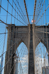Foto vertical del puente de brooklyn