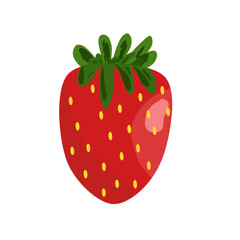 Fresh Strawberry fruit Illustration on White Background