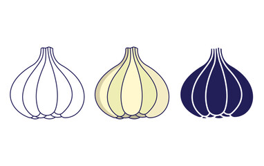 Garlic vector icon