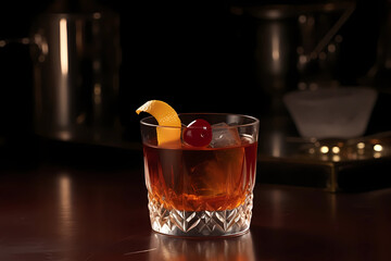 Godfather - Originated in the United States, made with Scotch whisky and amaretto (almond liqueur) (Generative AI)