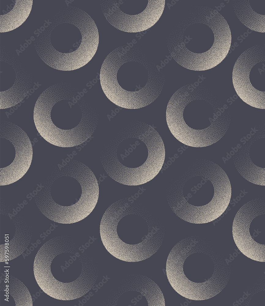 Aufkleber dotted circles old fashioned seamless pattern vector stylish abstract background. retro style appare