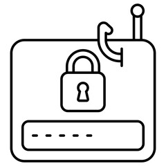 An editable design icon of password phishing