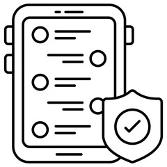 Fototapeta premium An icon design of secure file