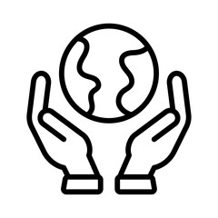 Icono de planeta sostenible. Concepto de sostenibilidad. Cuidado del planeta, medio ambiente, naturaleza. Ilustración vectorial © Frank