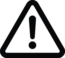 Hazard warning attention icon with exclamation mark icon