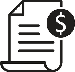 invoice icon, business and finance icon