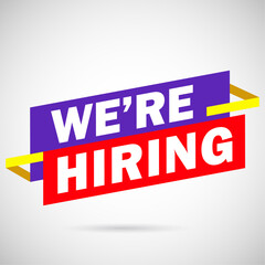 Obraz premium We Are Hiring Poster Template